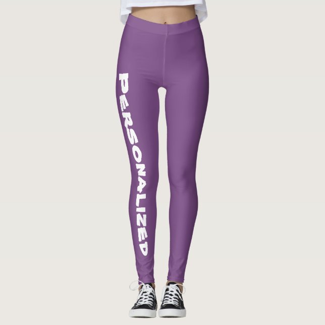 Purple personalized ladies leggings (Front)