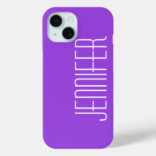 Purple, Personalized Name iPhone 15 Case