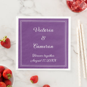 Purple Personalized Napkin