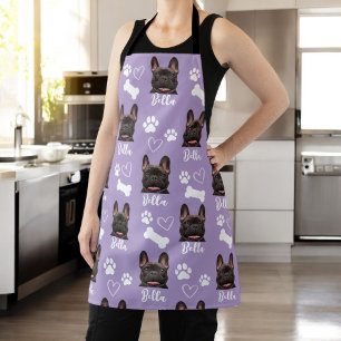 Purple Personalized Pet Photo Dog Lover Instagram Apron