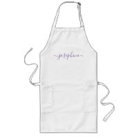 Purple Personalized script name adult apron