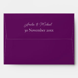 Purple Personalized Wedding envelopes