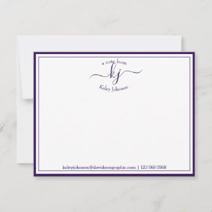 Purple personnalisé À Partir De La Carte D'Accuei