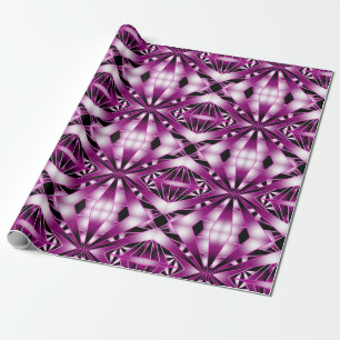 Purple Perspective Gradient Color Filled Drawing  Wrapping Paper