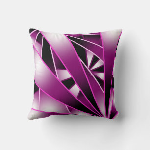 Purple Perspective Gradient Colour Fill Drawing Throw Pillow