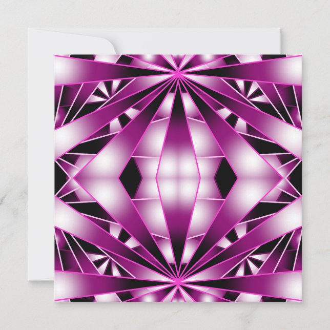 Purple Perspective Gradient Colour Filled Drawing  Holiday Card (Front)