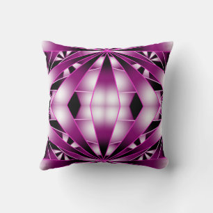 Purple Perspective Gradient Colour Filled Drawing  Throw Pillow