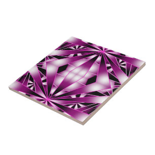 Purple Perspective Gradient Colour Filled Drawing  Tile