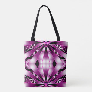 Purple Perspective Gradient Colour Filled Drawing Tote Bag