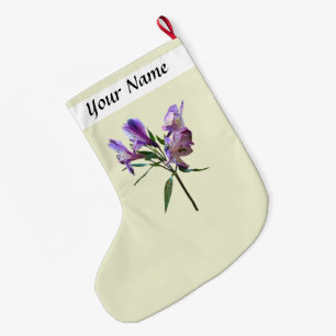 Purple Peruvian Lily Large Christmas Stocking