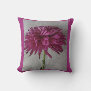 Purple Petal Flower Throw Pillow