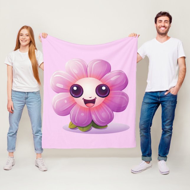 Purple Petal Power  Fleece Blanket (In Situ)