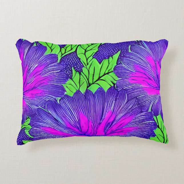 Purple Petals Accent Pillow (Front)