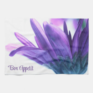 Purple Petals Bon Appetit Kitchen Towel