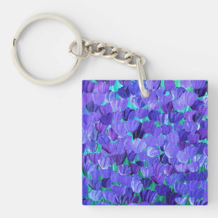 Purple Petals Keychain
