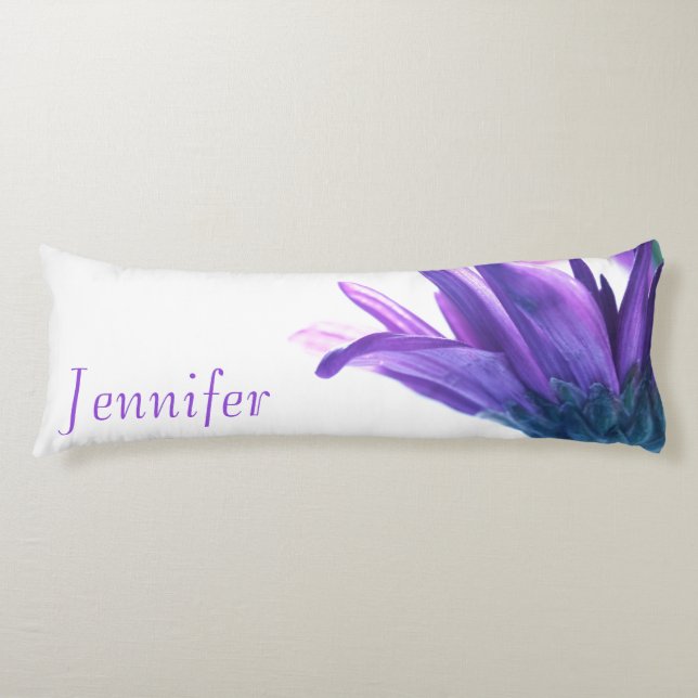 Purple Petals Personalized Body Pillow (Front)