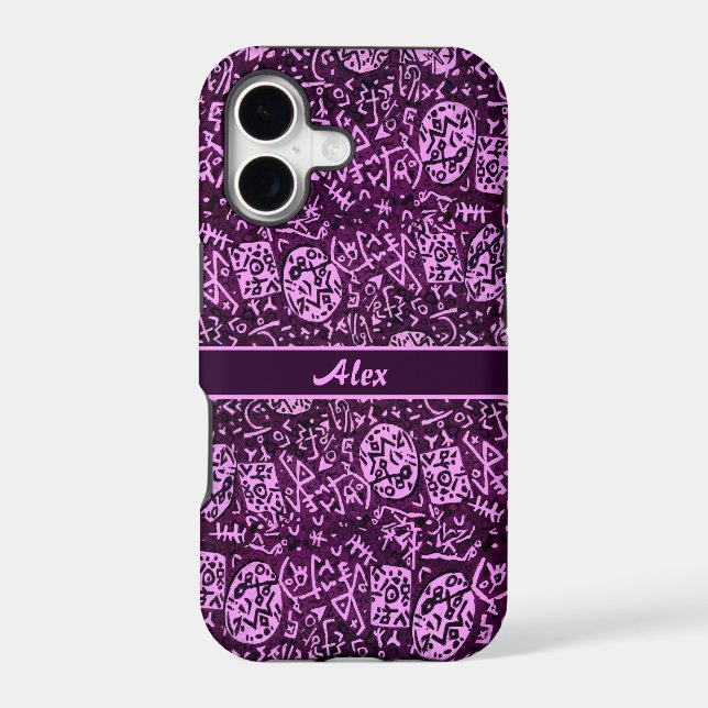 Purple Petroglyphs (customizable) (Back)