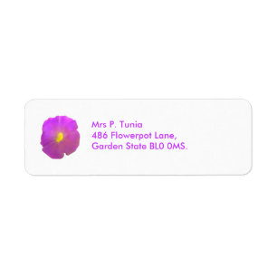 Purple Petunia Custom Adresser Étiquettes