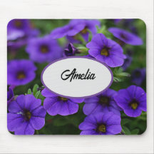 Purple Petunia Flowers With Name 