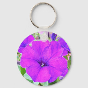 Purple Petunia Keychain
