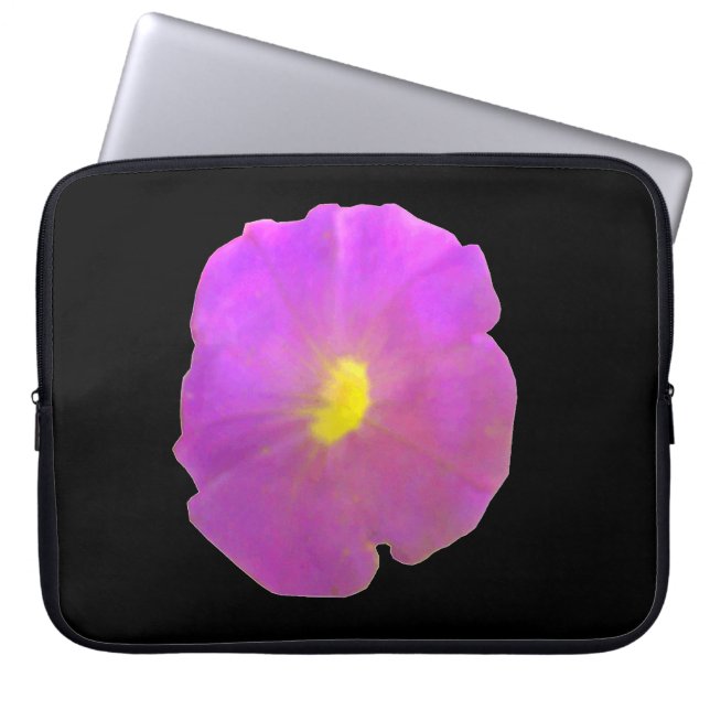 Purple Petunia Laptop Bag (Front)