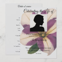 Purple petunia order of service