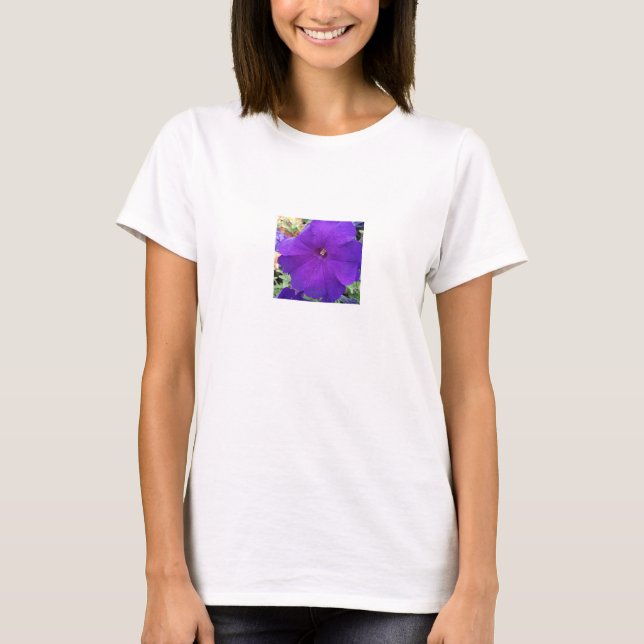 Purple Petunia Womans T-Shirt (Devant)