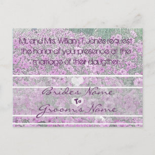 Purple Petunias Wedding Invitations