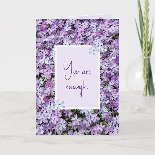 Purple Phlox For Encouragement Card (Front)