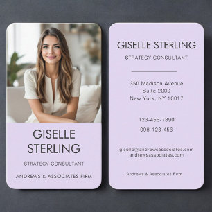 Purple Photo Professional Business Card