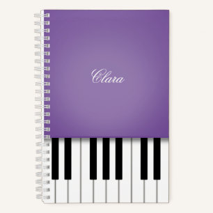Purple Piano Music Keyboard Personalized Noteboo Notebook