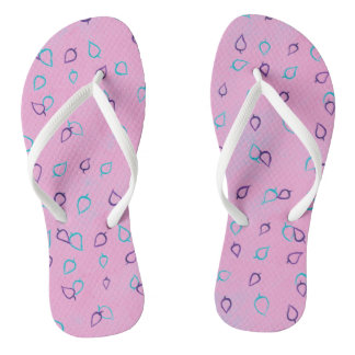 Purple, Pick a Colour Leaf Outlines Pink FlipFlops
