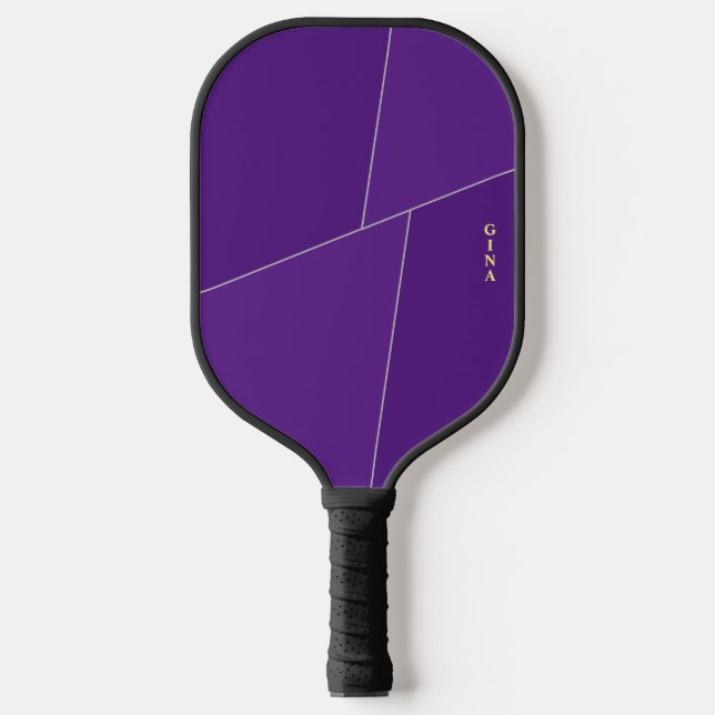 Purple Pickleball Paddle Personalized with Name (Front)