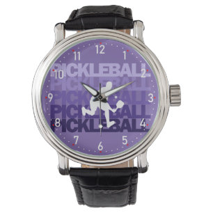 💜Purple Pickleball silhouette Pickleball  Watch
