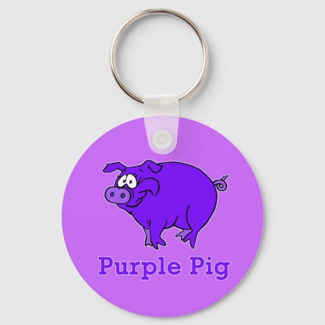 Purple Pig on Apparel, Mugs, Baby Shirts Keychain (Front)