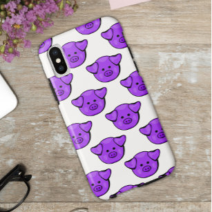 Purple Piglet Parade Phone Case