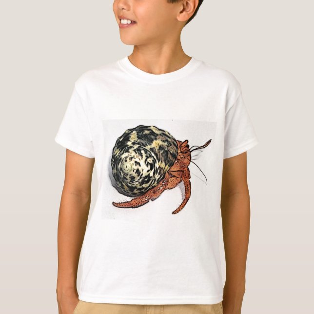Purple Pincher Hermit Crab Design T-Shirt (Front)