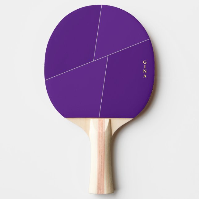 Purple Ping Pong Paddle Personalized with Name (Front)