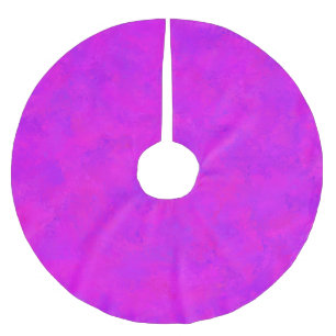 Purple Pink Abstract Pattern Brushed Polyester Tree Skirt