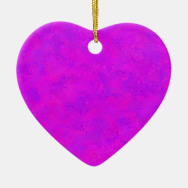Purple Pink Abstract Pattern Ceramic Ornament (Front)