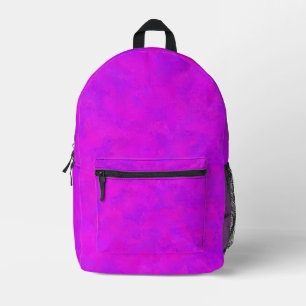 Purple Pink Abstract Pattern Printed Backpack
