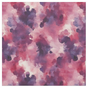 Purple & Pink Abstract Watercolor Fabric