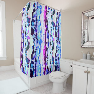 Purple, Pink and Blue Abstract Stripes