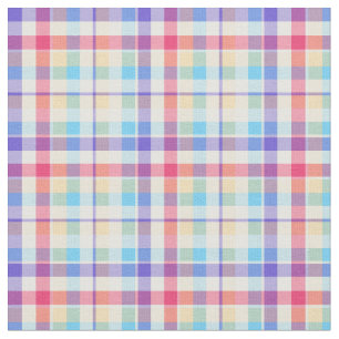 Purple, Pink and Blue Girly Plaid Fabric