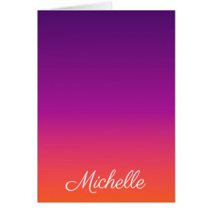 Purple, pink and orange gradient ombre