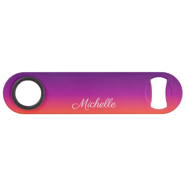 Purple, pink and orange gradient ombre bar key (Front (Horizontal))