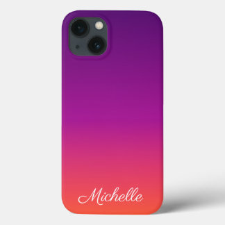 Purple, pink and orange gradient ombre Case-Mate i iPhone 13 Case