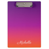 Purple, pink and orange gradient ombre