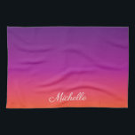 Purple, pink and orange gradient ombre kitchen towel<br><div class="desc">Purple,  pink and orange gradient ombre</div>