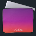 Purple, pink and orange gradient ombre laptop sleeve<br><div class="desc">Purple,  pink and orange gradient ombre</div>